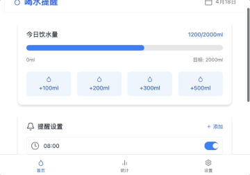 GIF displays a prototype of a hydration reminder app developed using Coze.